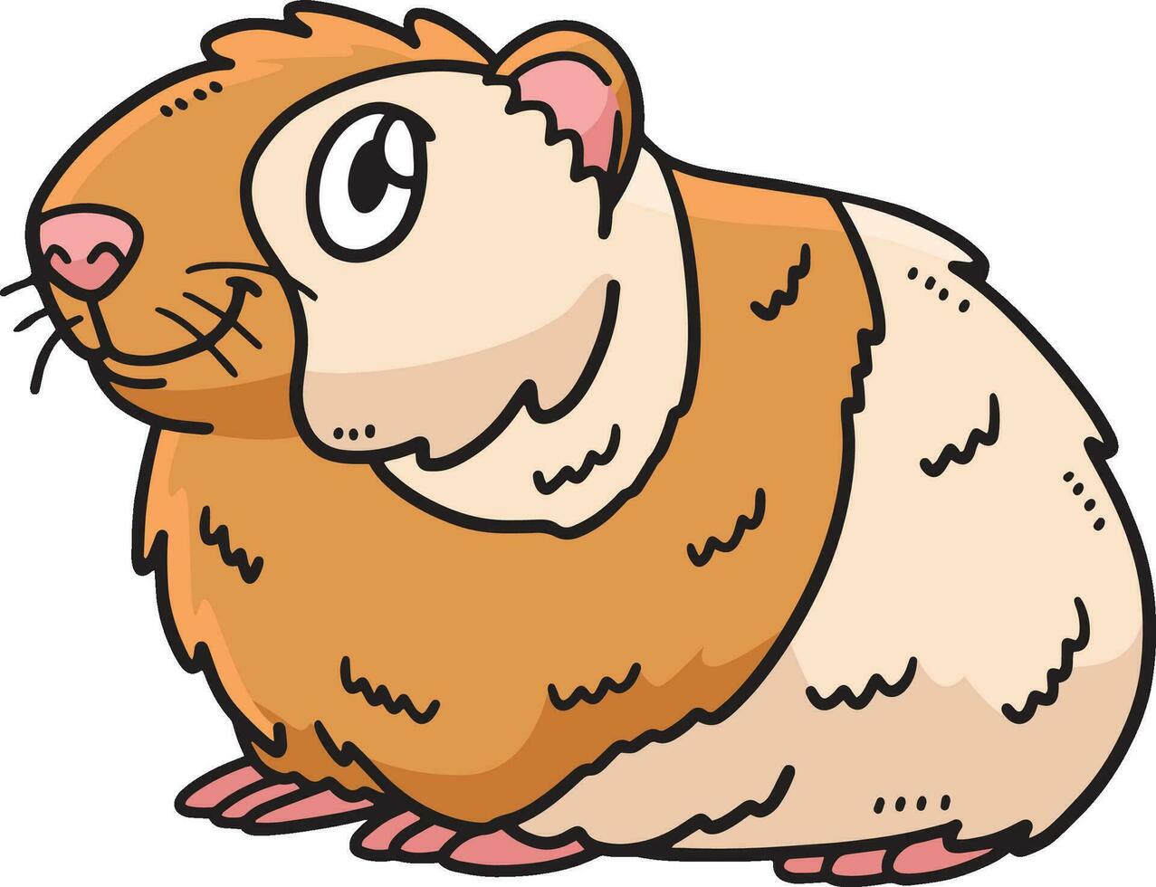 Baby Guinea Pig Cartoon Colored Clipart vector