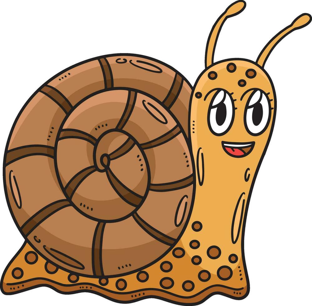 madre caracol y bebé caracol dibujos animados clipart vector