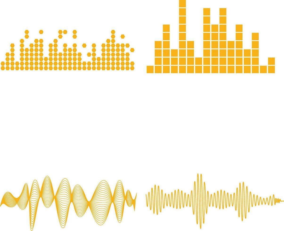 Music Sound Wave. Audio Player. Audio equalizer technology. Vector illustration.