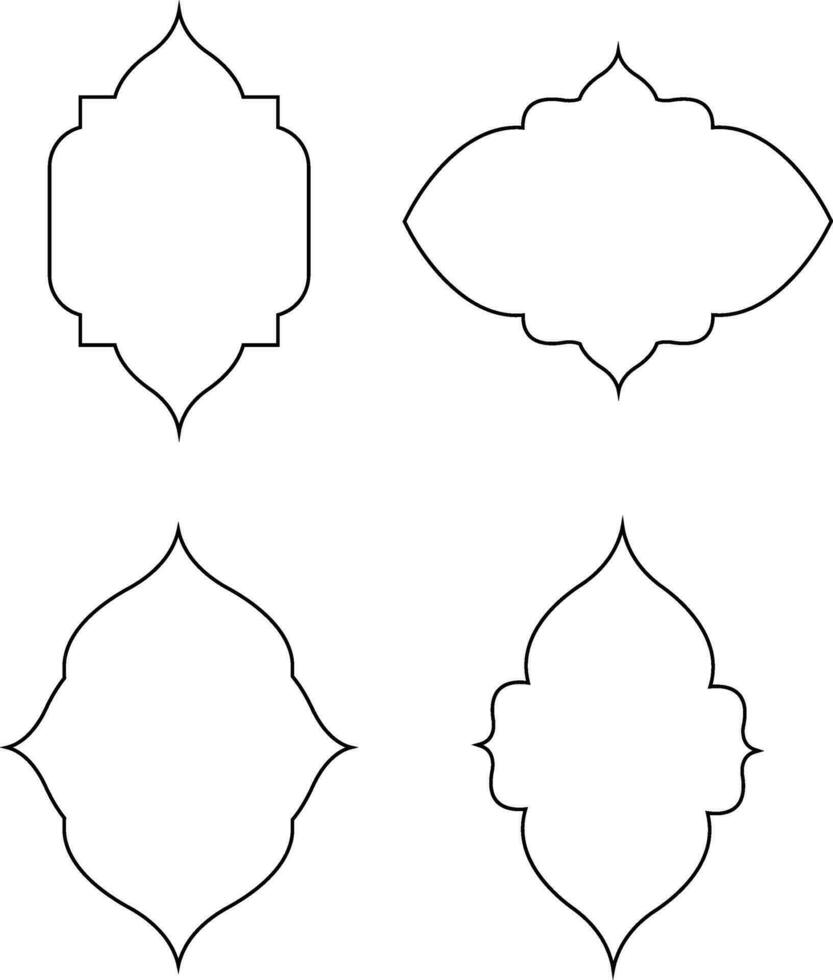frontera Ramadán islámico. Ramadán Mubarak elemento, vector Arte y ilustración.vector Pro