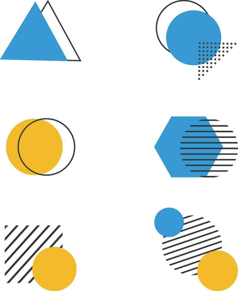 Geometric Background. Modern grid flyer with geometric shapes, geometric graphics and abstract background vector set. Vector illustration