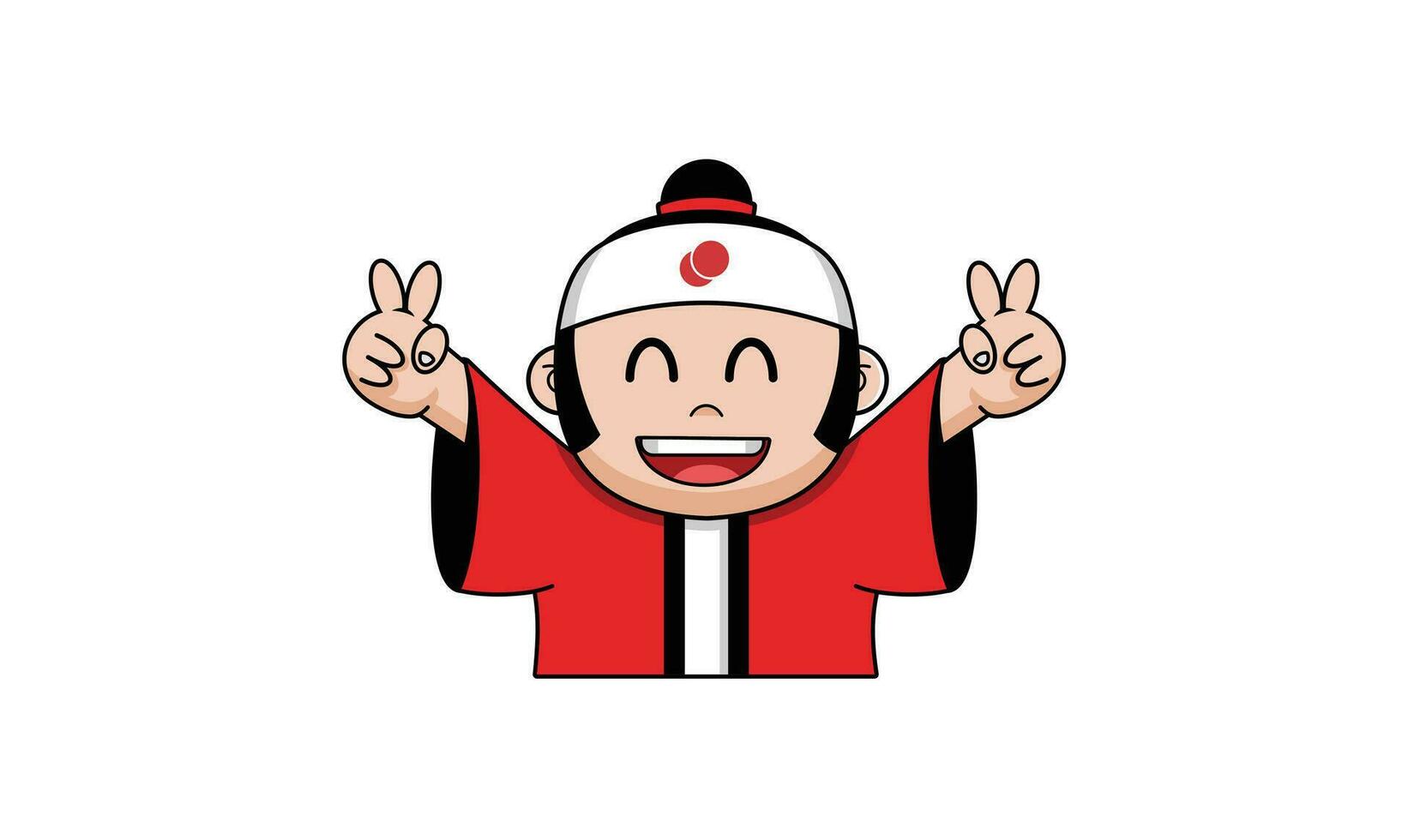 fun japanese food mascot vector