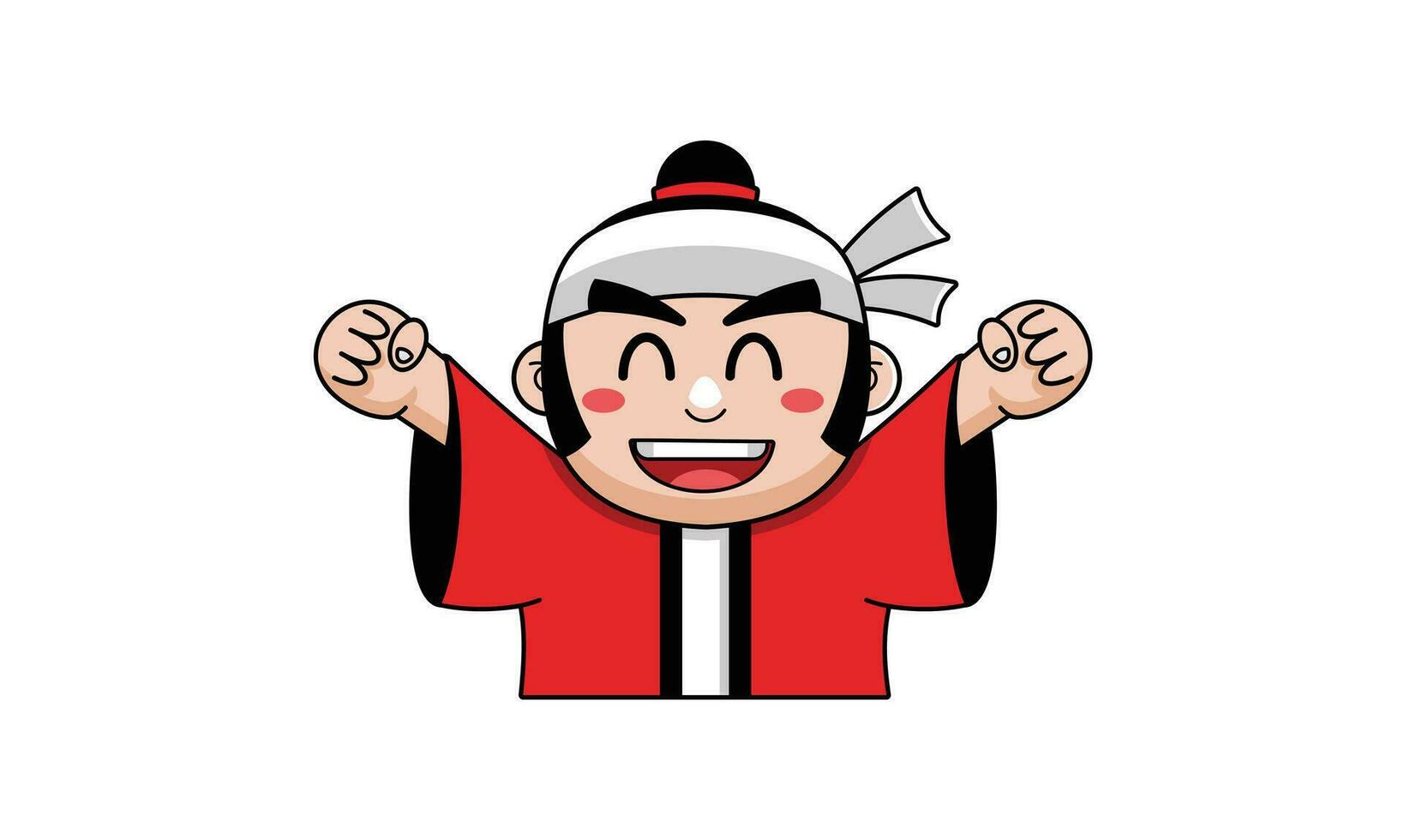 happy japanese food mascot design vector