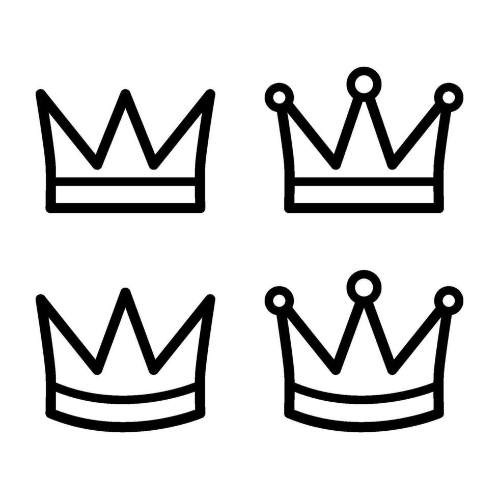 corona icono, Rey icono vector logo modelo