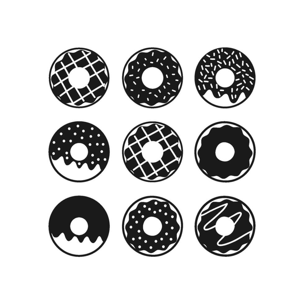 donut icon, doughnut illustration vector