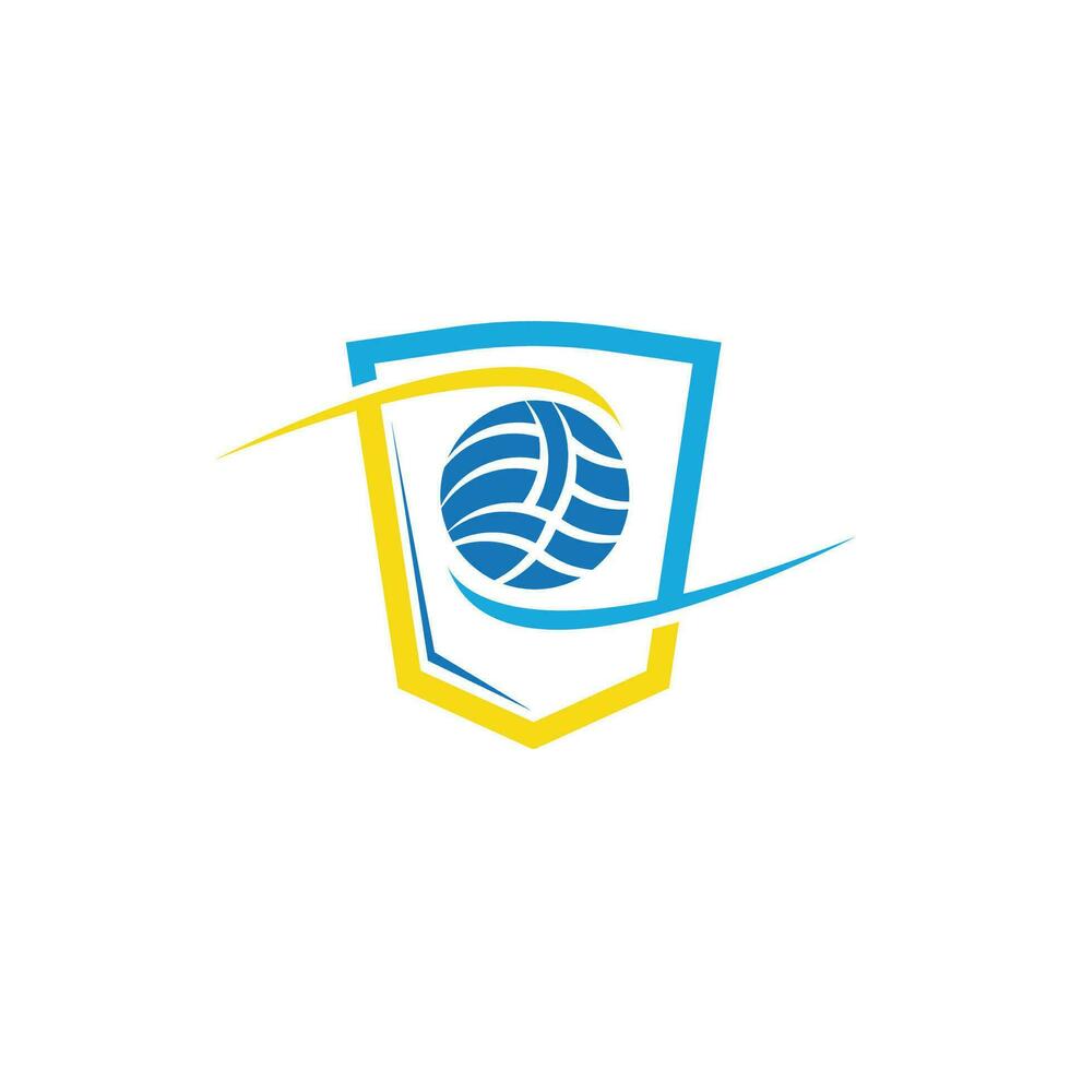vóleibol logo, emblema, iconos, diseños plantillas con vóleibol pelota en un ligero antecedentes vector