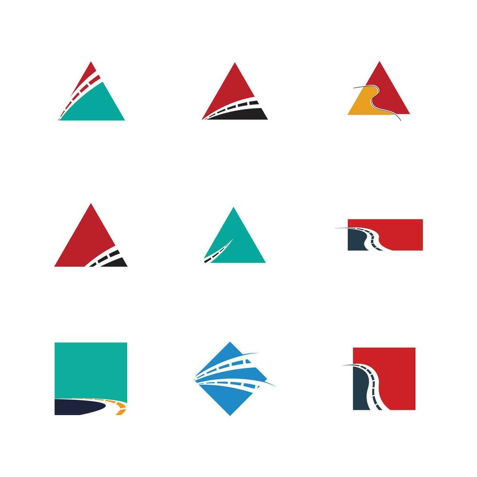 autopista logo y símbolo vector