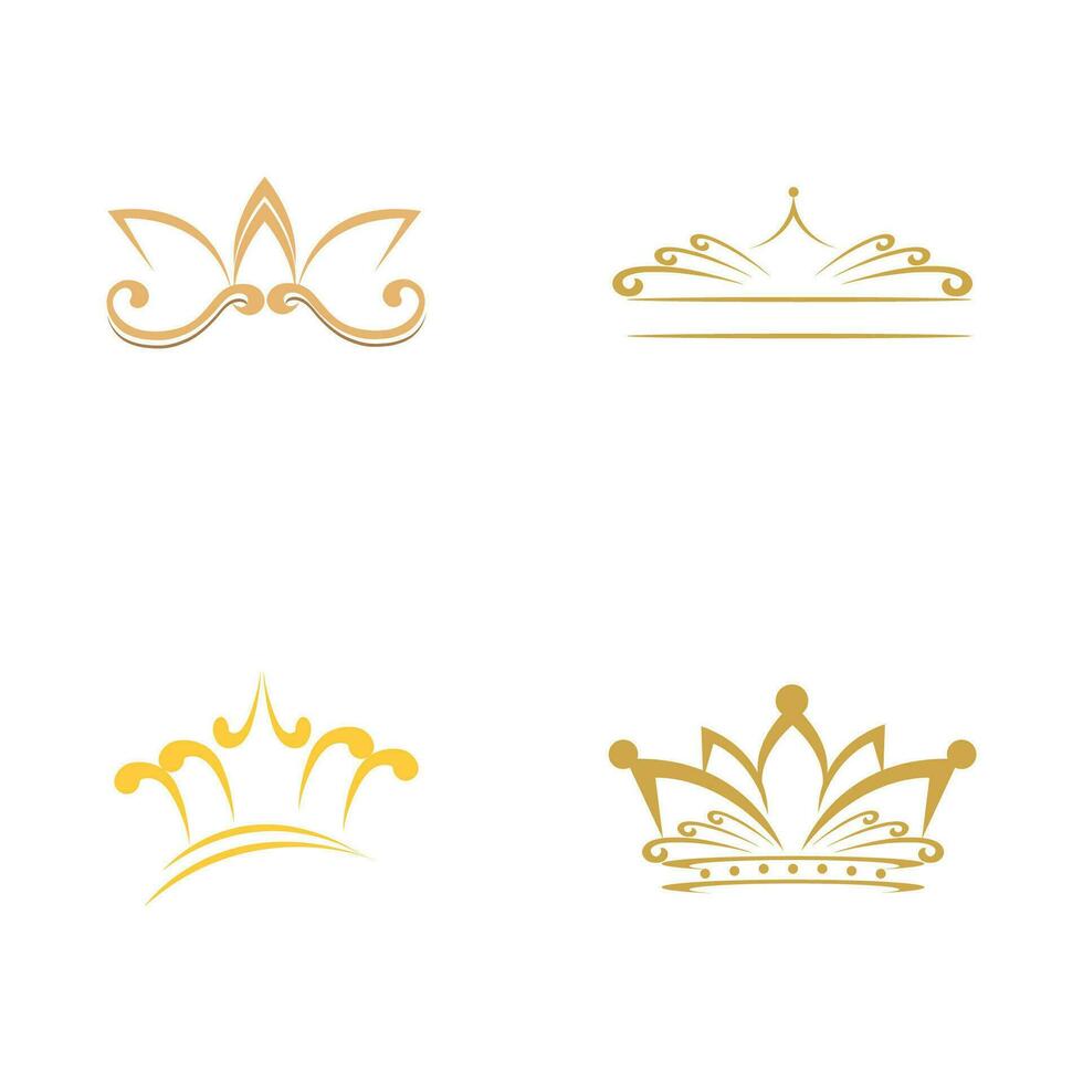 Clásico corona logo real Rey reina abstracción logo desain vektor modelo. simbol geometris logotipo icono konsep. vector