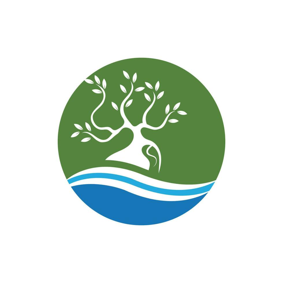 mangrove logo and symbol vector