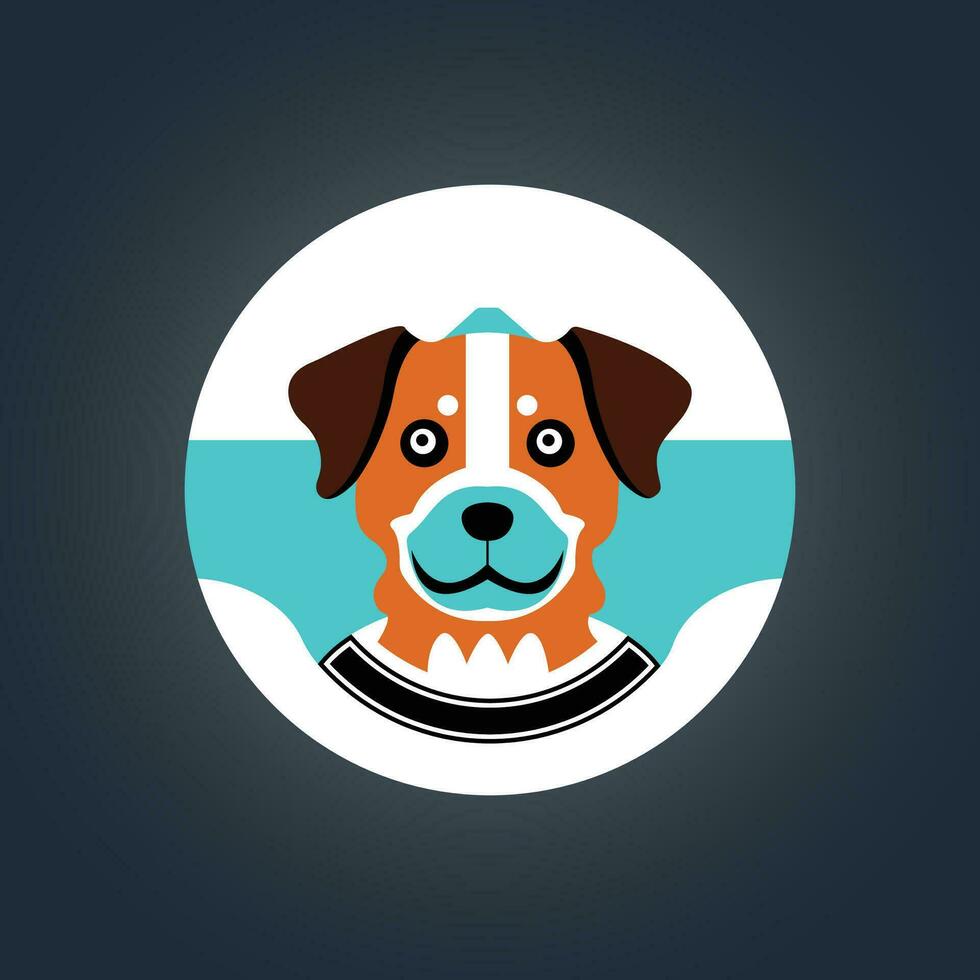 vector cute dog logo design