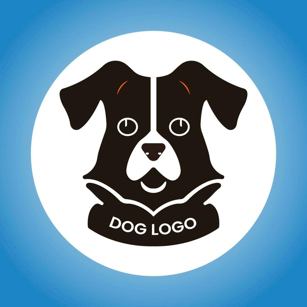 vector cute dog logo design