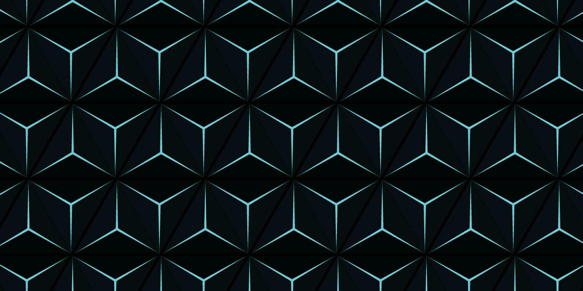 Background with triangular geometric shapes pyramids in black shades with 3d render background vector