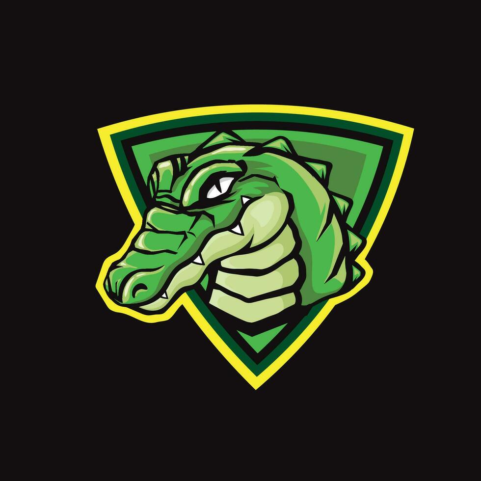 alligator head  mascot design vector