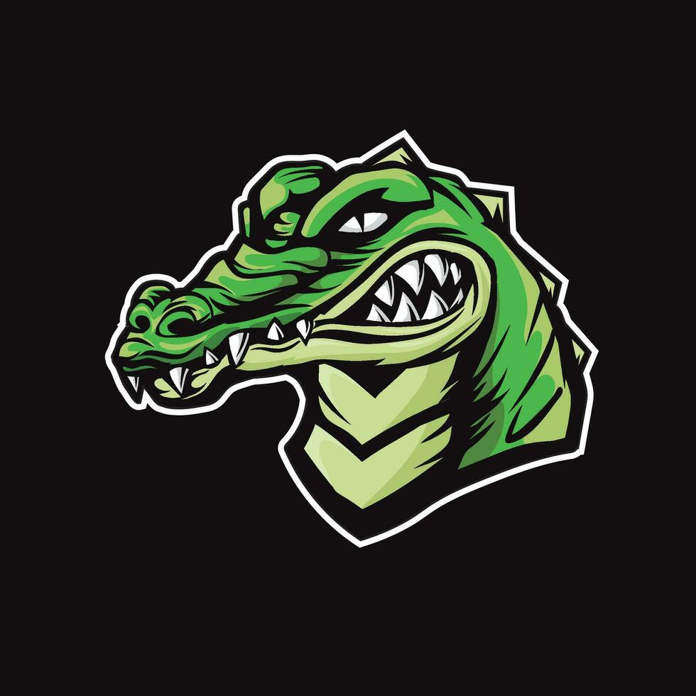 alligator head mascot vector