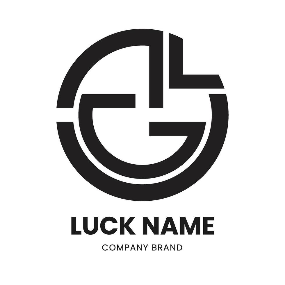 Luck name logo for business brand vector