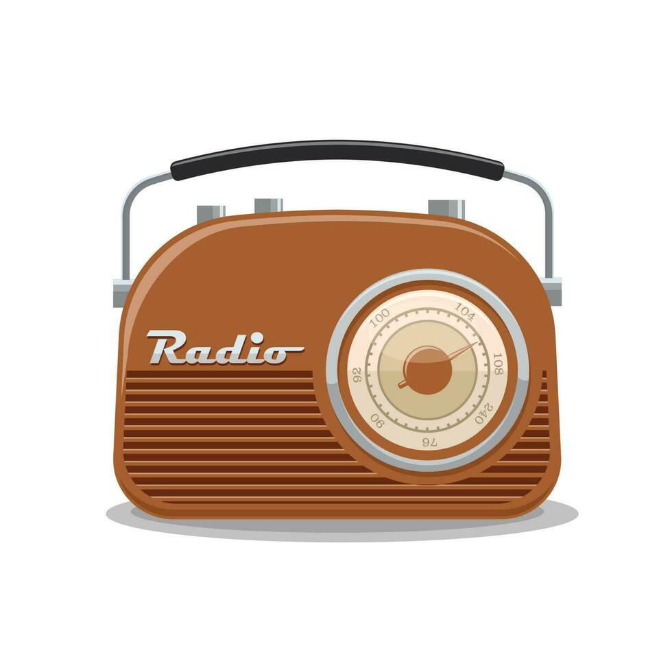 old red Vintage Radio Vector