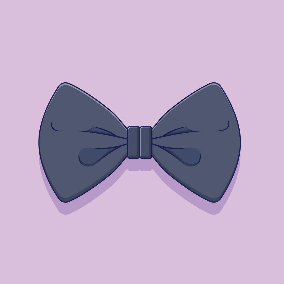 Bow Tie Vector Icon Illustration with Outline for Design Element, Clip Art, Web, Landing page, Sticker, Banner. Flat Cartoon Style