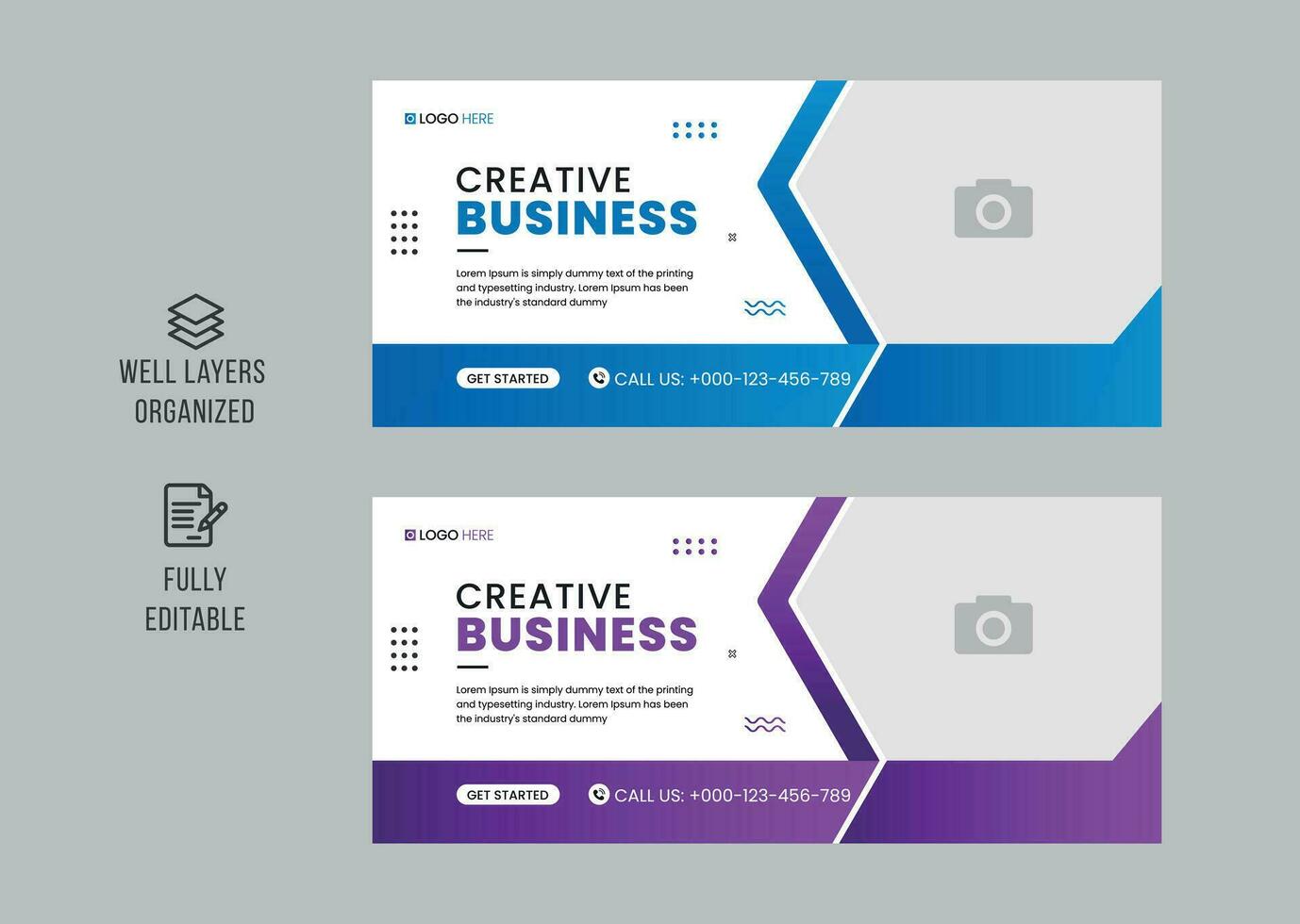 Digital marketing agency social media cover template, web banner template, corporate banner, header, webinar banner design. Editable web Banner Template vector