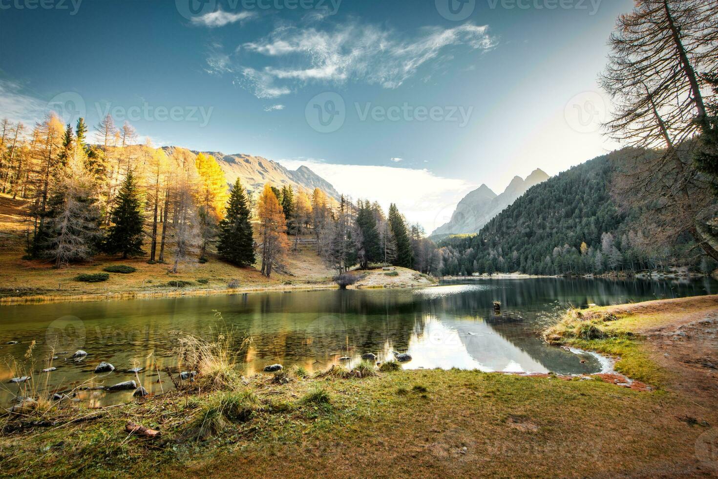 Lake Palpuogna near the Albula Pass in Switzerland photo