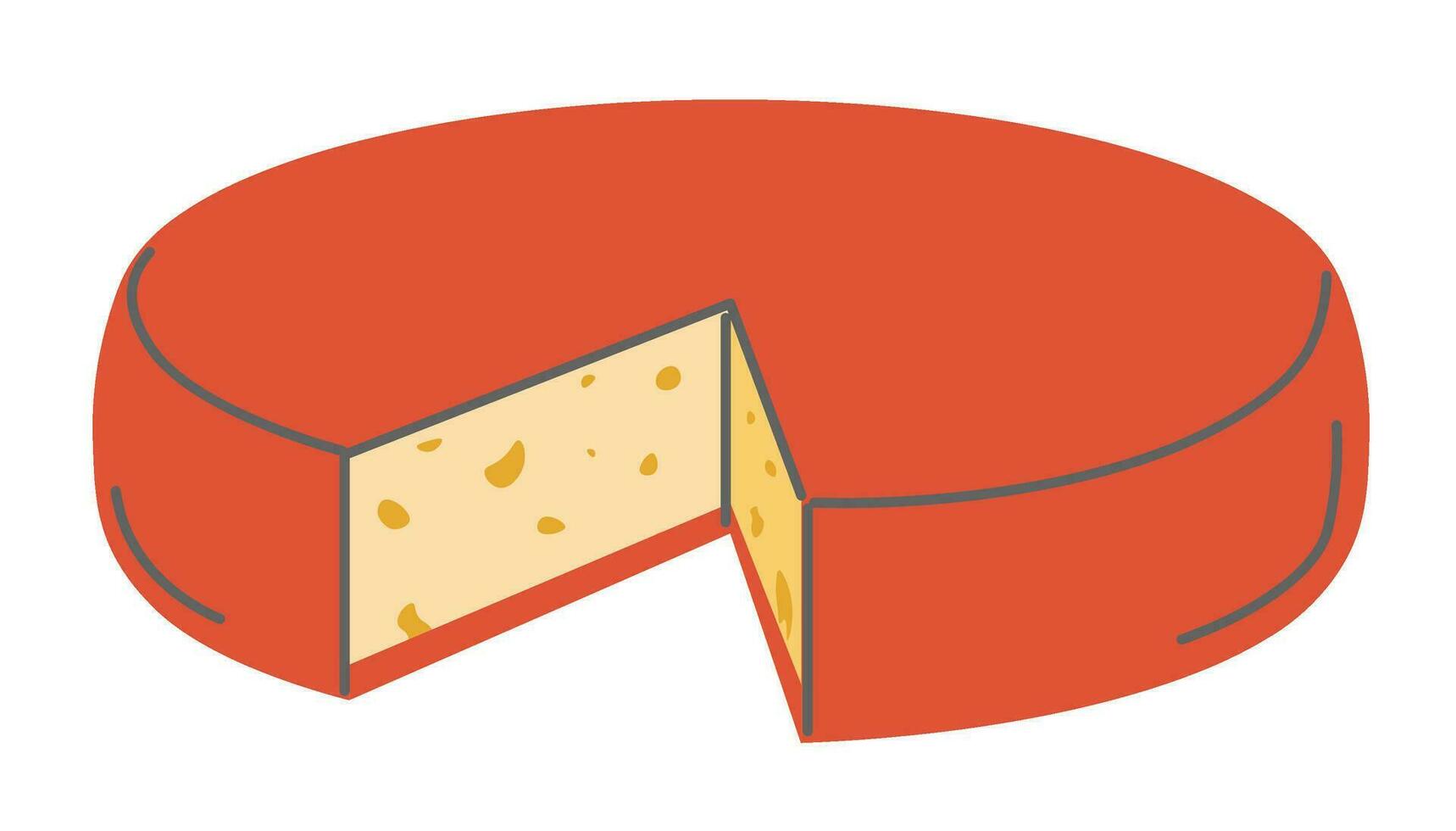 difícil queso presionado Cuajada de leche, lechería producto vector