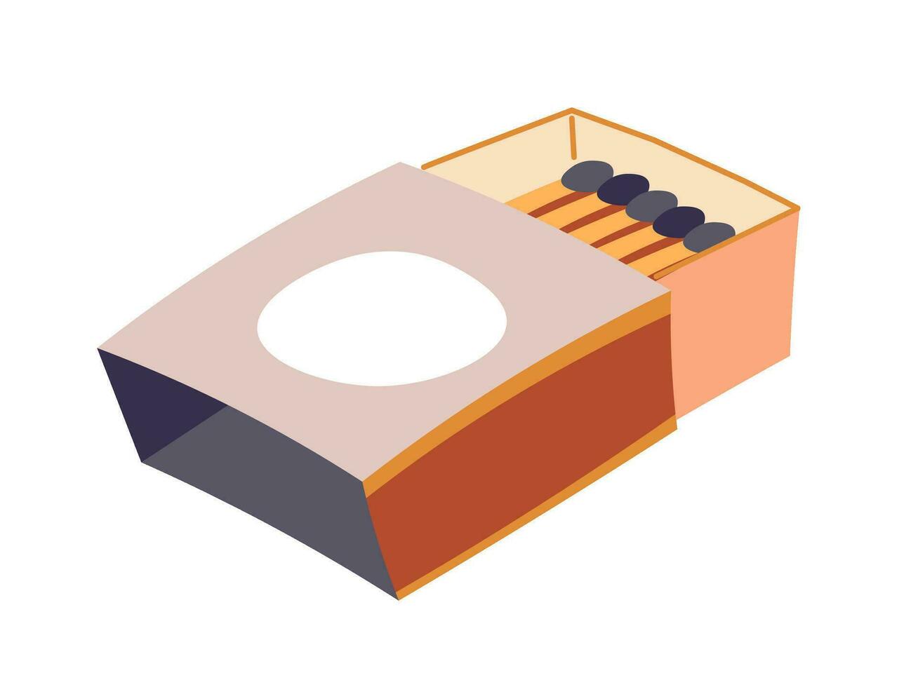 caja de partidos, ligero un fuego mientras cámping vector