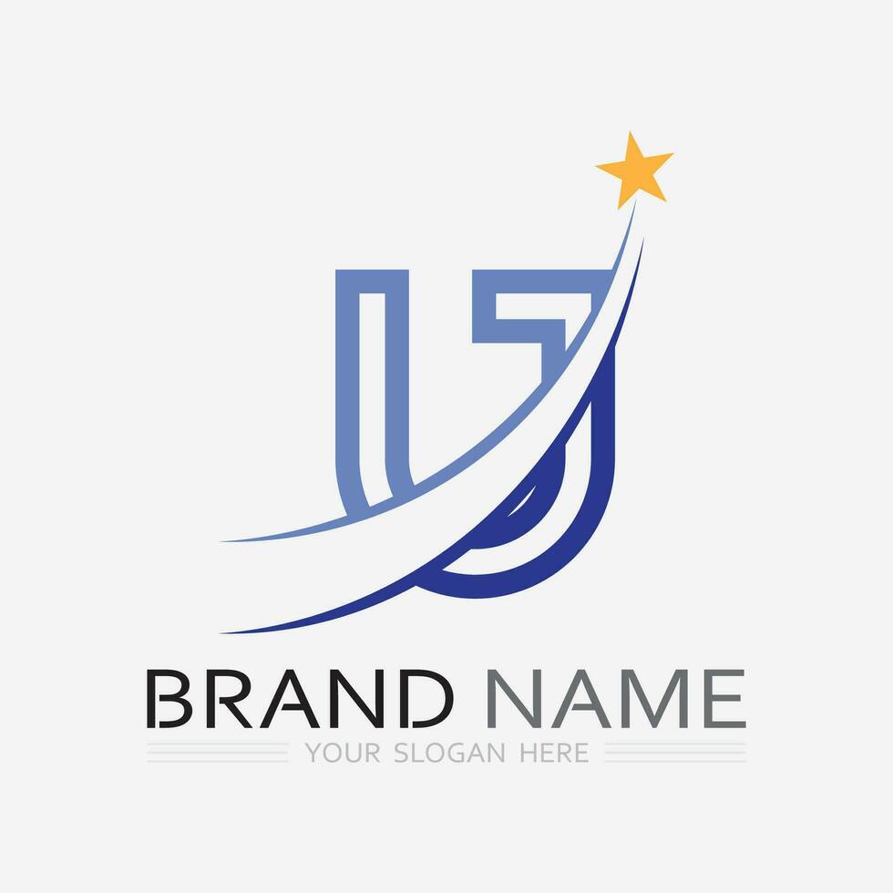 Initial letter U logo business and design icon vector