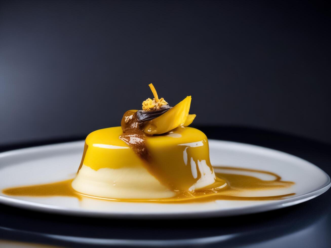 photo of Caramelized banana and puffy jingly cheese.