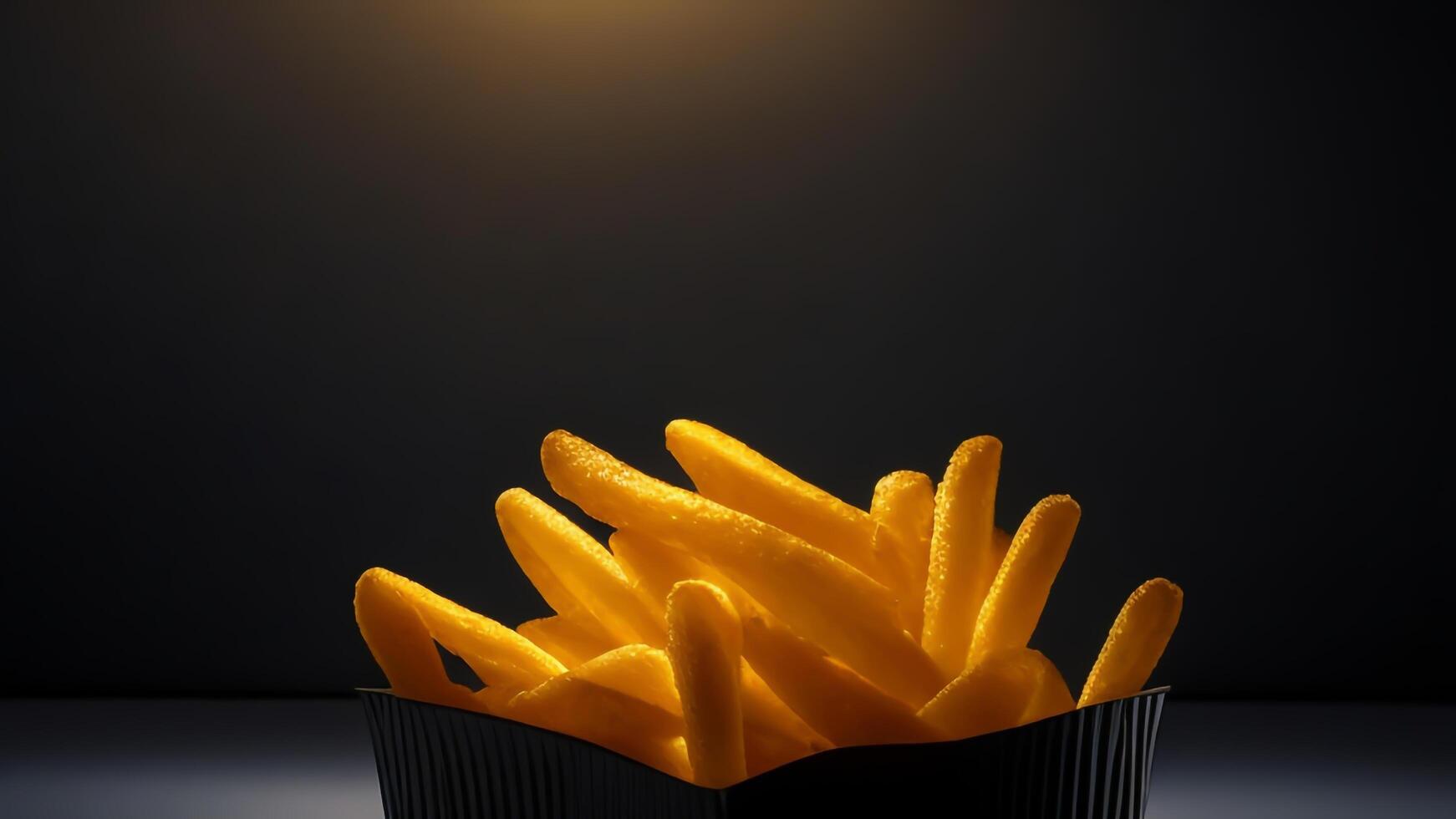 French Fries Photography. AI Generated Image. photo