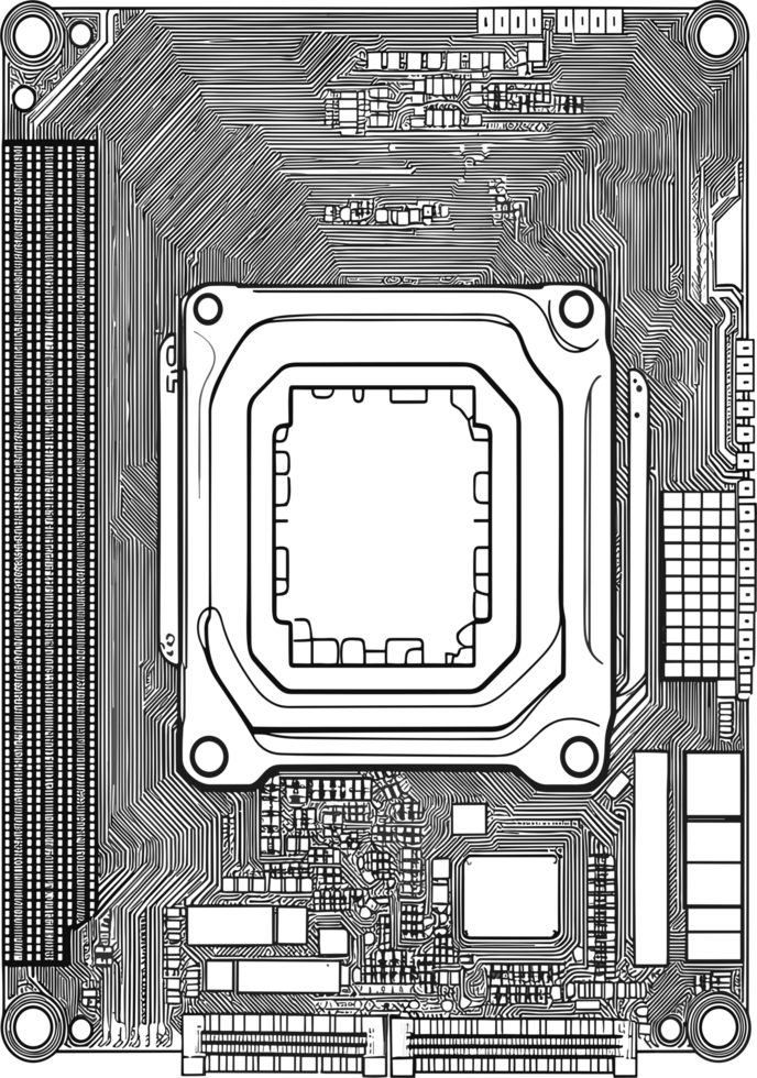 computer patata fritta vettore arte, icone, e grafica ai generativo png