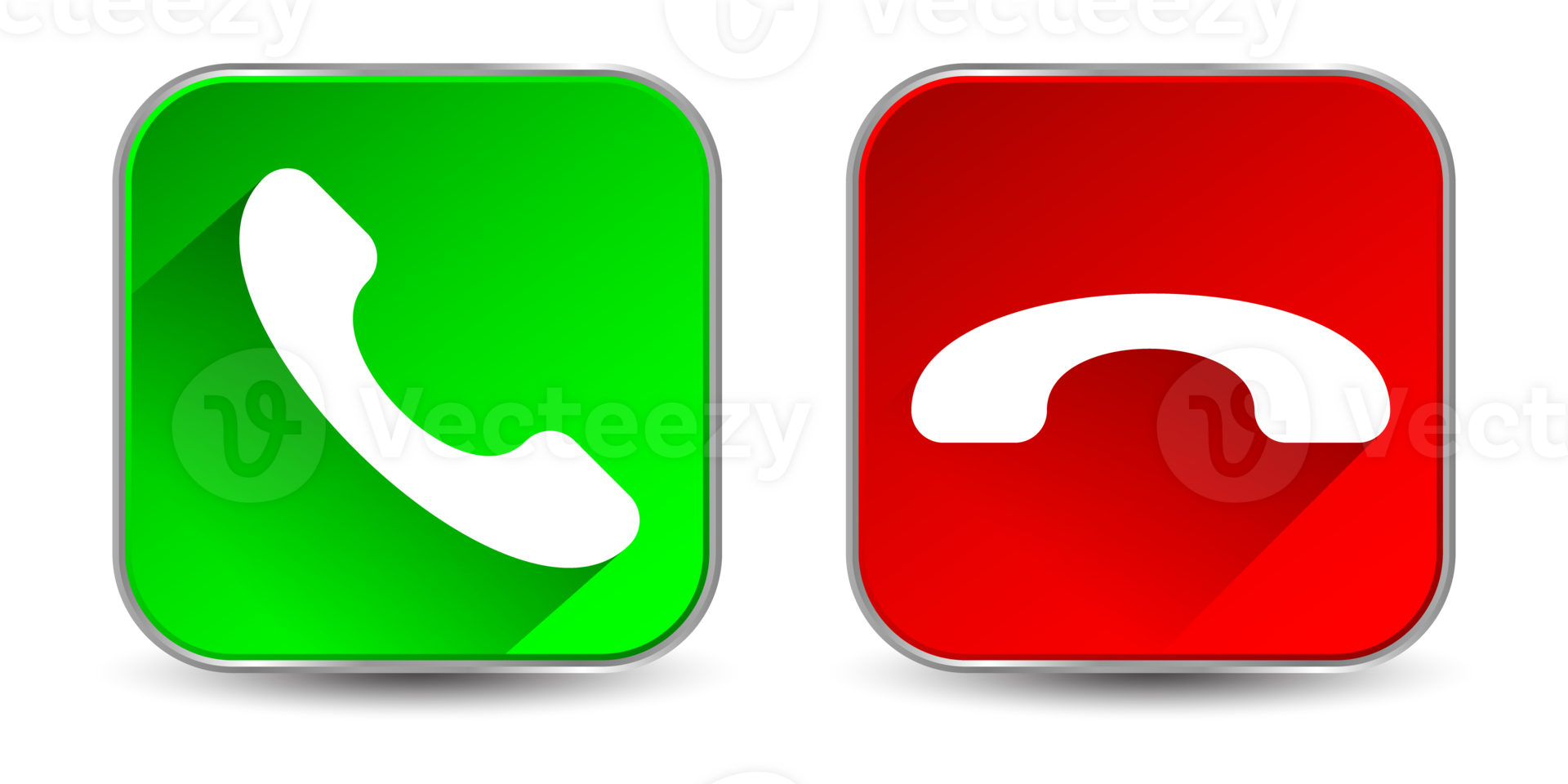3d realistisch telefoon telefoontje te ontvangen, afwijzen en bellen, inkomend telefoontje knop, rood en groen telefoontje Duwen knop, telefoon teken, telefoontje aanvaarden en afwijzen symbool, antwoord en afwijzen telefoontje knop reeks icoon png