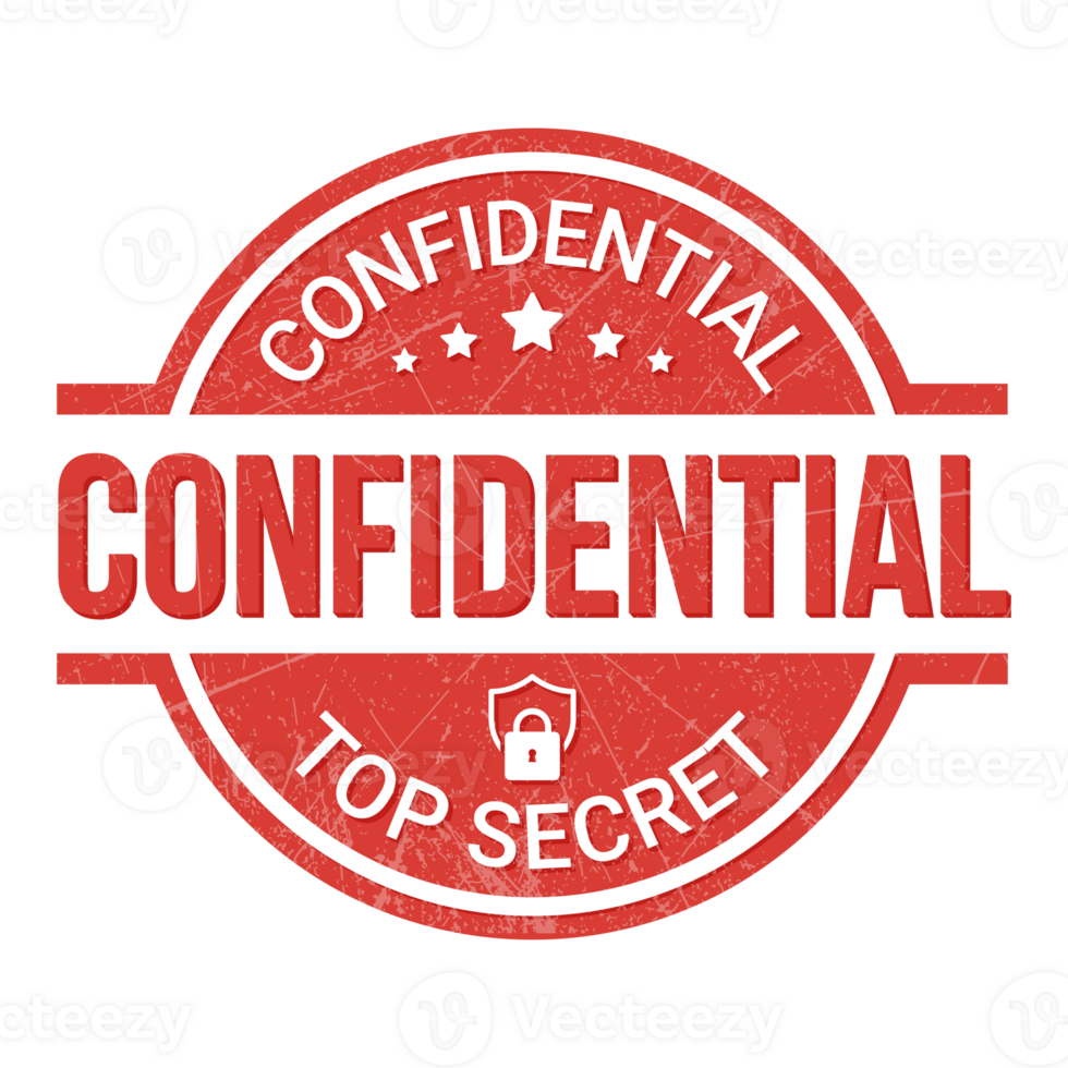 Confidential Rubber Stamp, Confidential Seal, Confidential Badge With Grunge Texture png