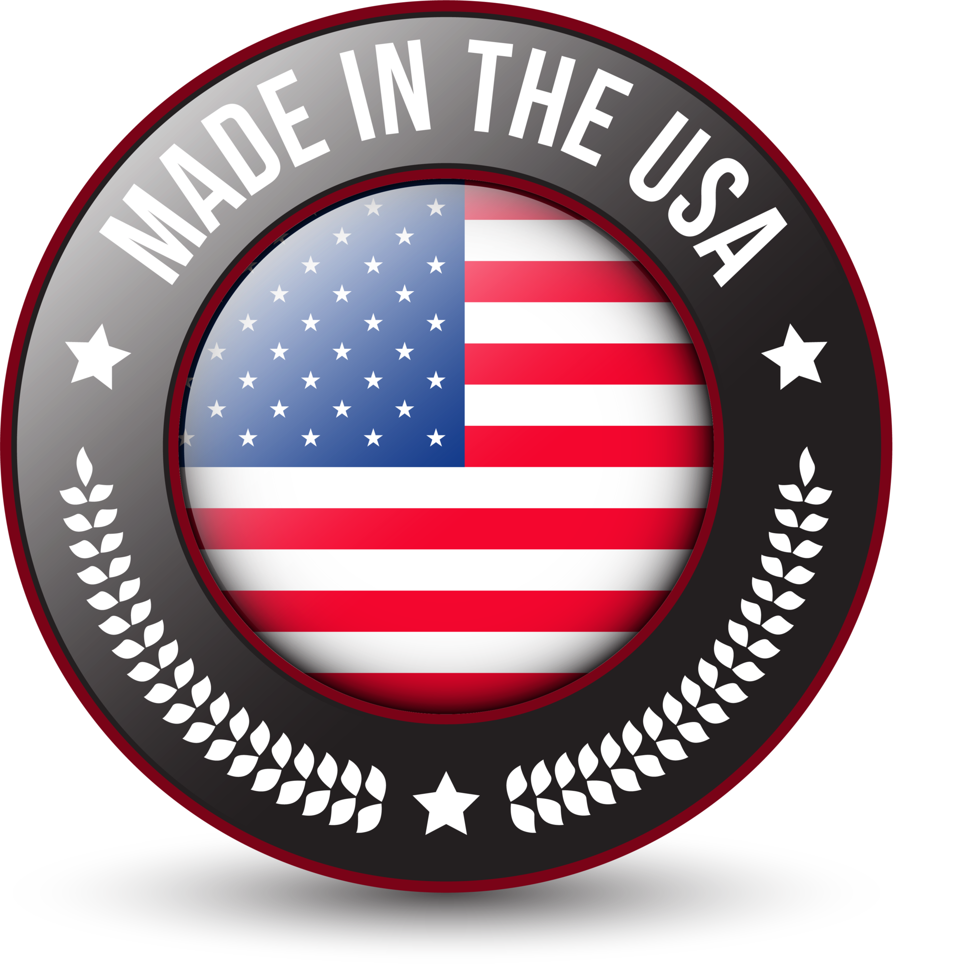 3D Realistic Glossy Made In USA Badge, Made In The United States, Made
