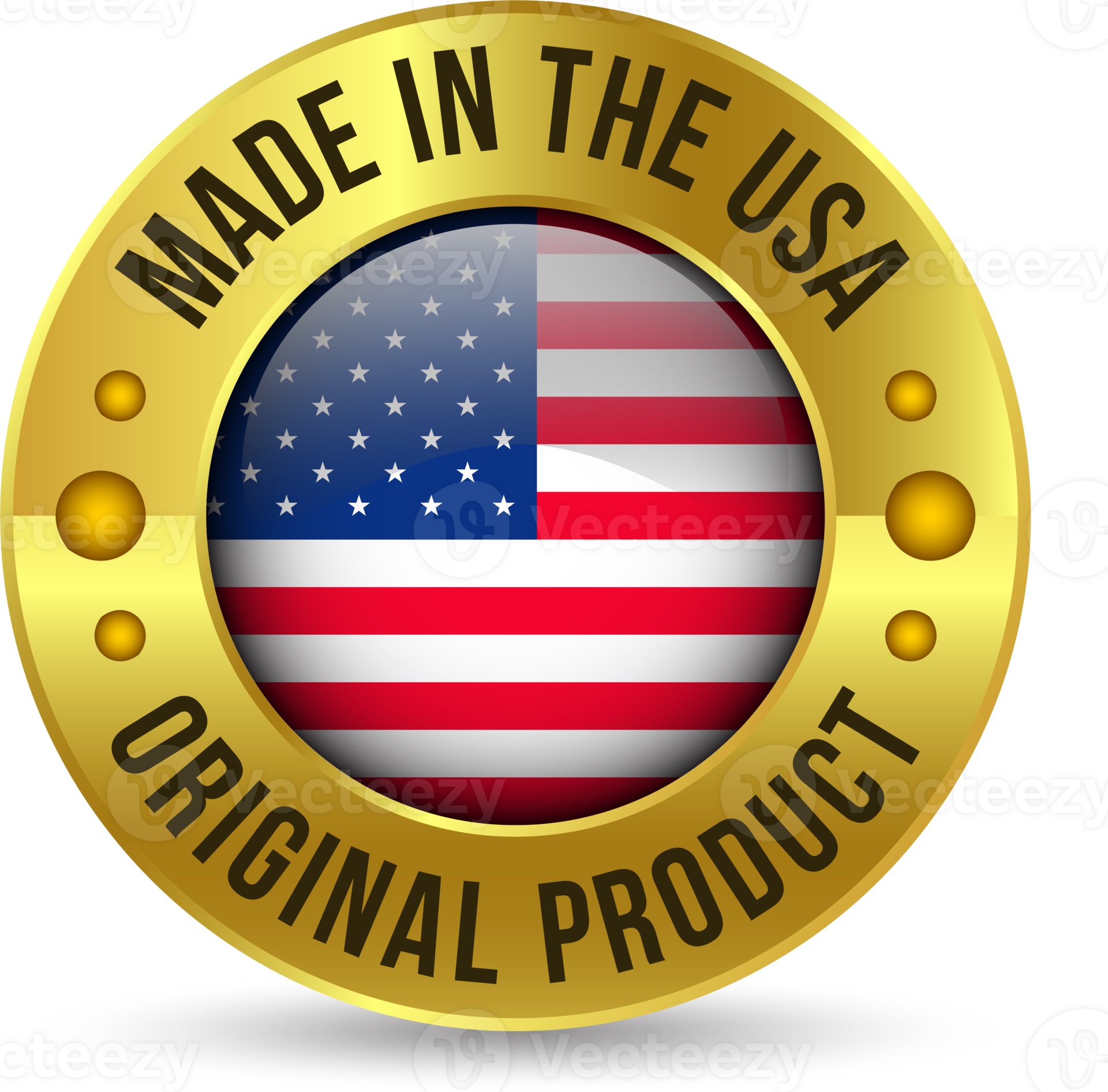 Is Provitalize Made In The Usa 3D Realistic Glossy Made In USA Badge, Made In The United States, Made