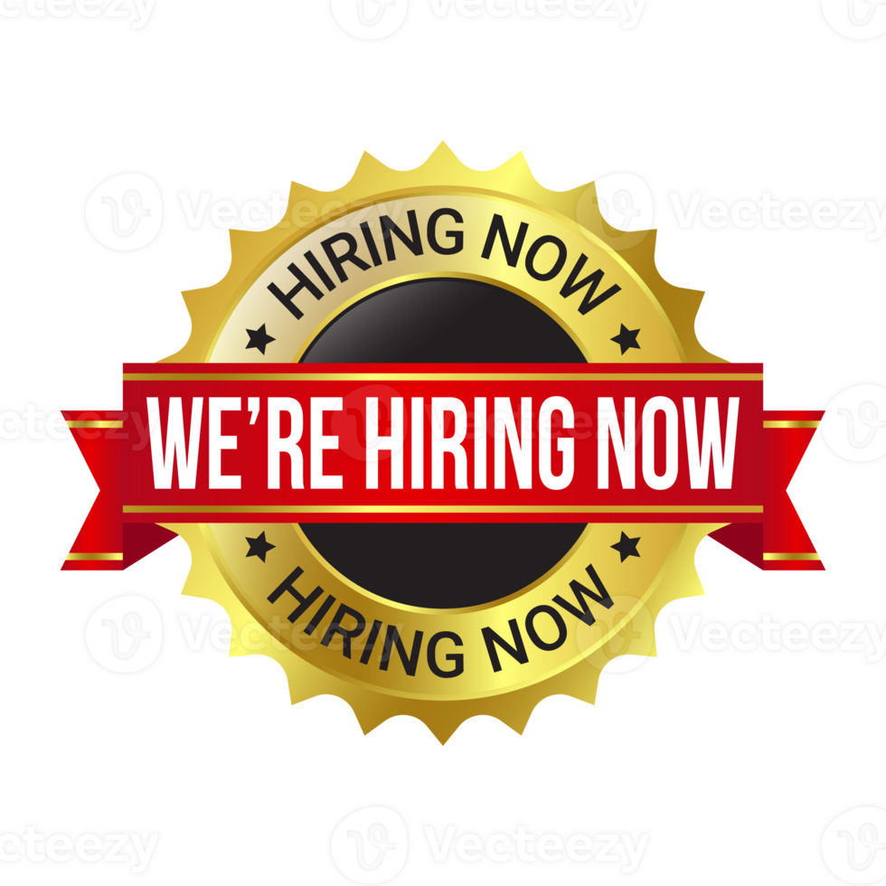 We Are Hiring Now Label, Badge, Rubber Stamp, Hiring Now Emblem, Glossy 3D Realistic Badge png