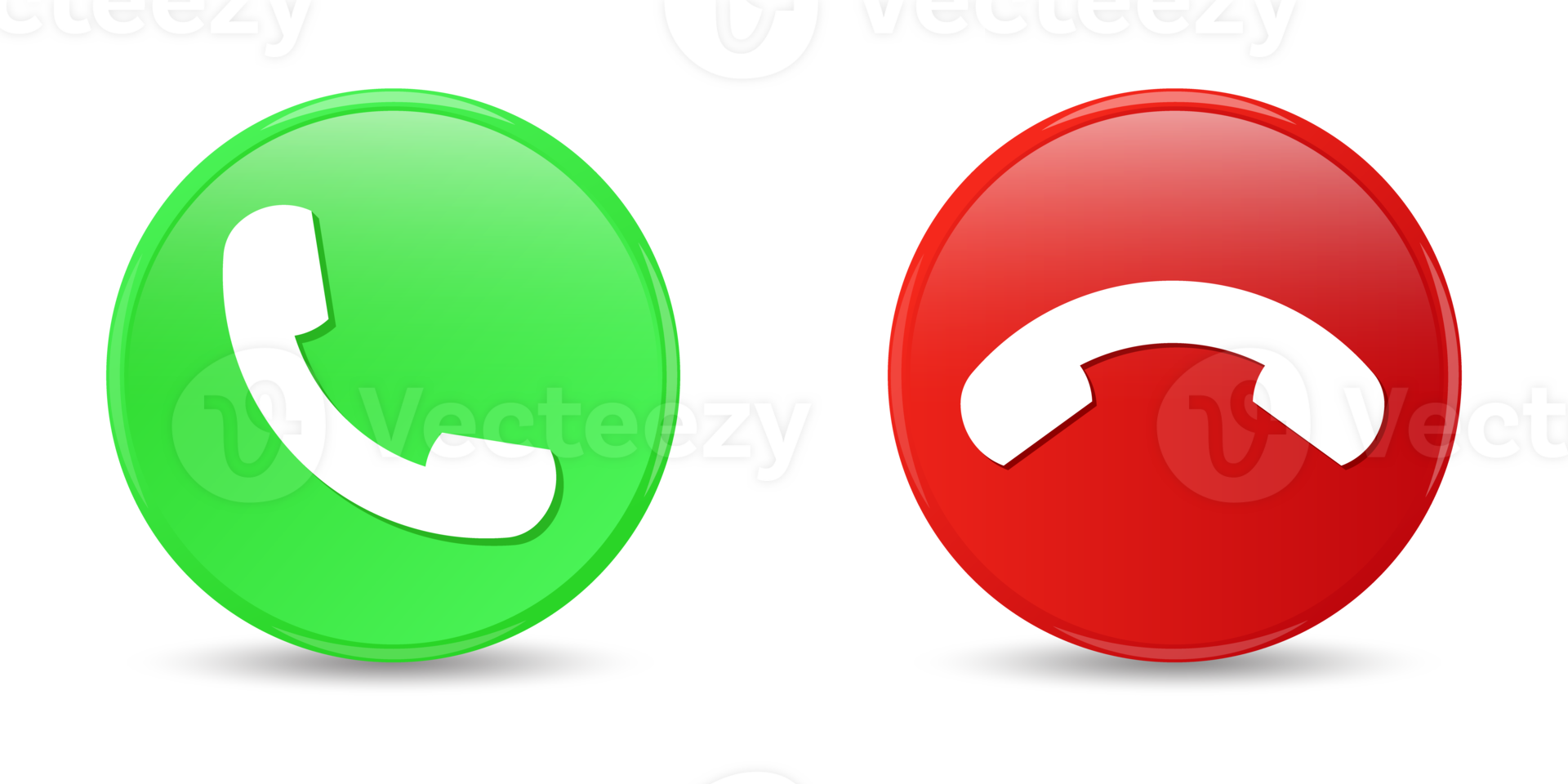 3D Realistic Phone Call Receive, Reject And Dial, Incoming Call Button, Red And Green Call Push Button, Telephone  Sign, Call Accept And Decline Symbol, Answer And Reject Call Button Set Icon png