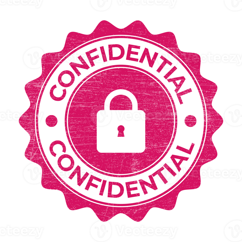 Confidential Rubber Stamp, Confidential Seal, Confidential Badge With Grunge Texture png