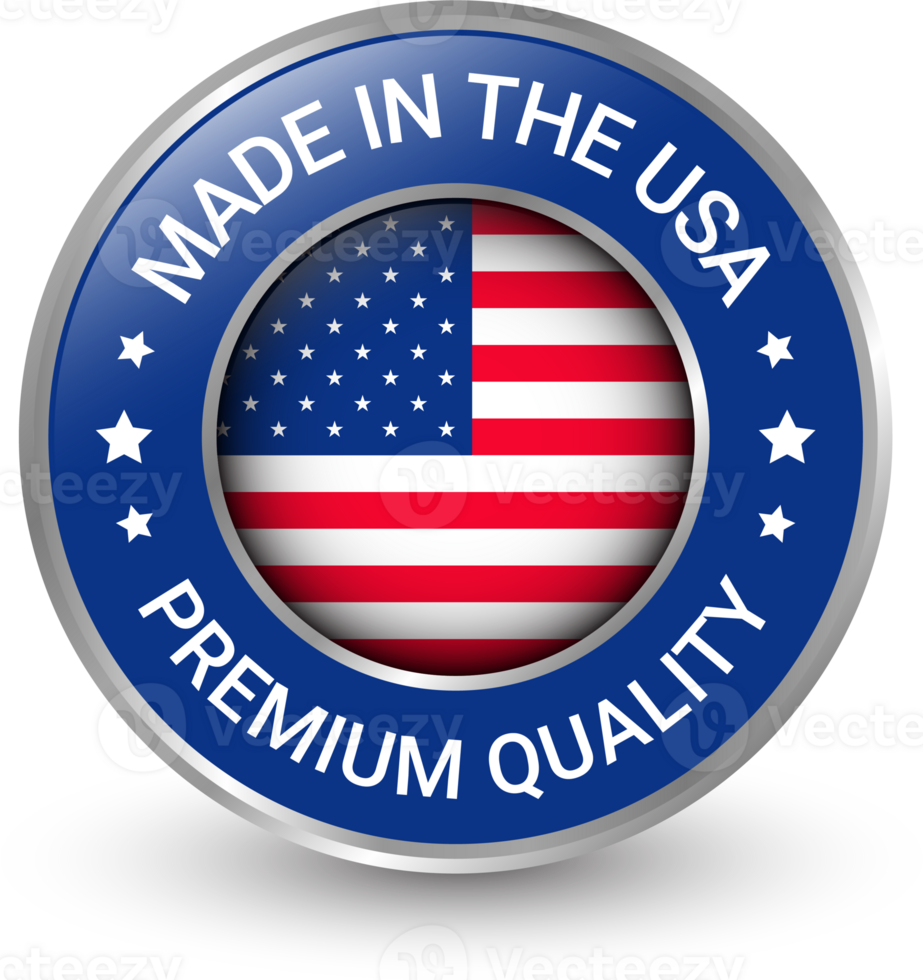 3D Realistic Glossy Made In USA Badge, Made In The United States,  Made In The USA emblem, American Flag, Made In USA Seal, Made In USA Label, Icons, Original Product, Transparent png