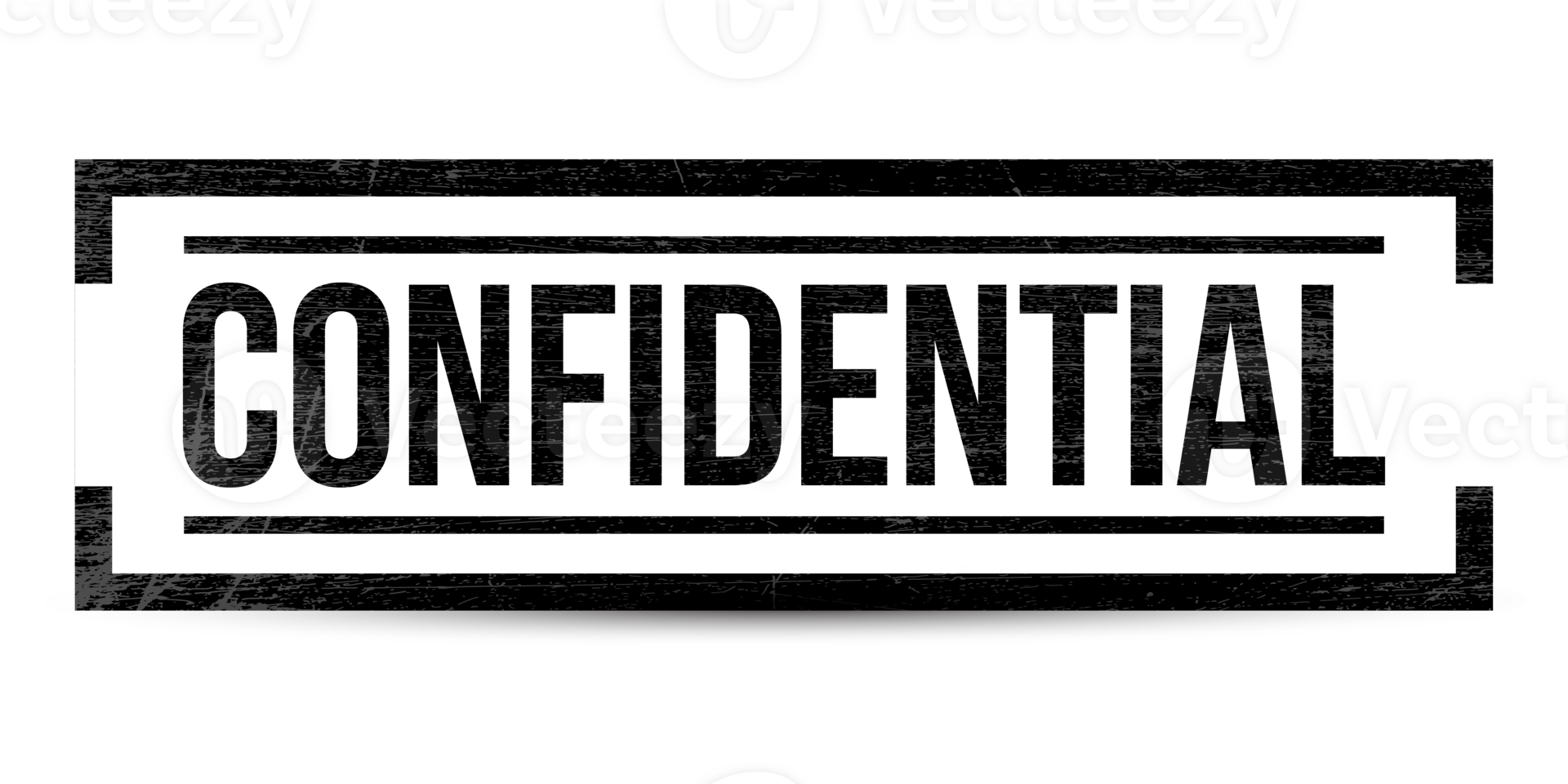 Confidential Rubber Stamp, Confidential Seal, Confidential Badge With