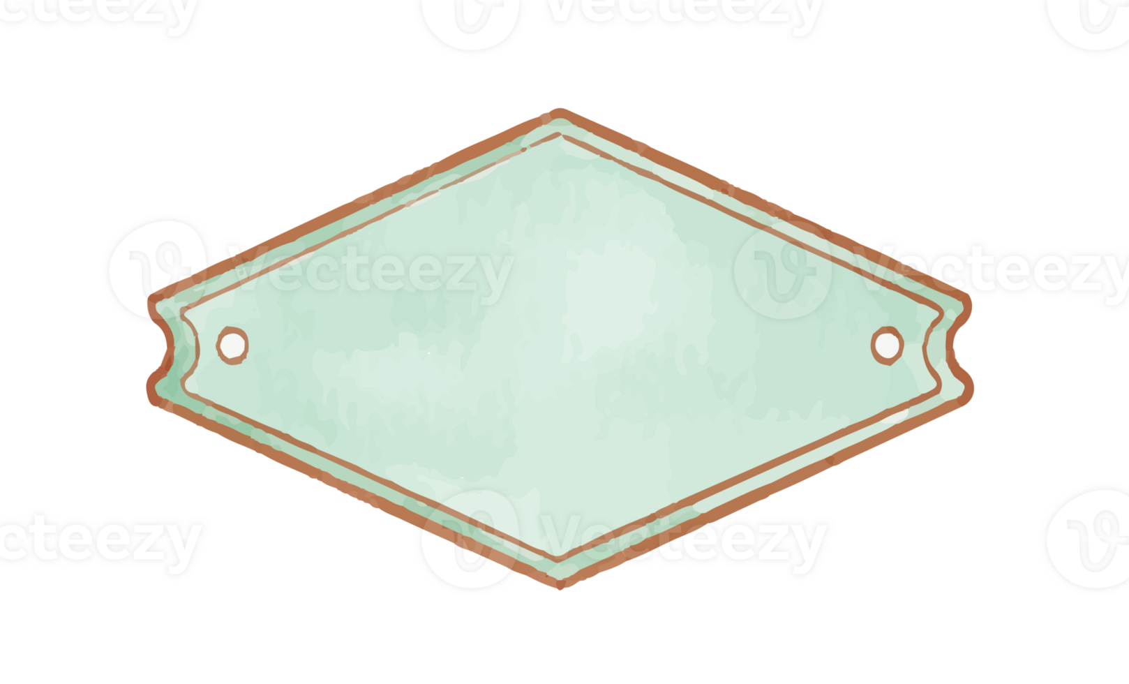 Watercolor label badge element png