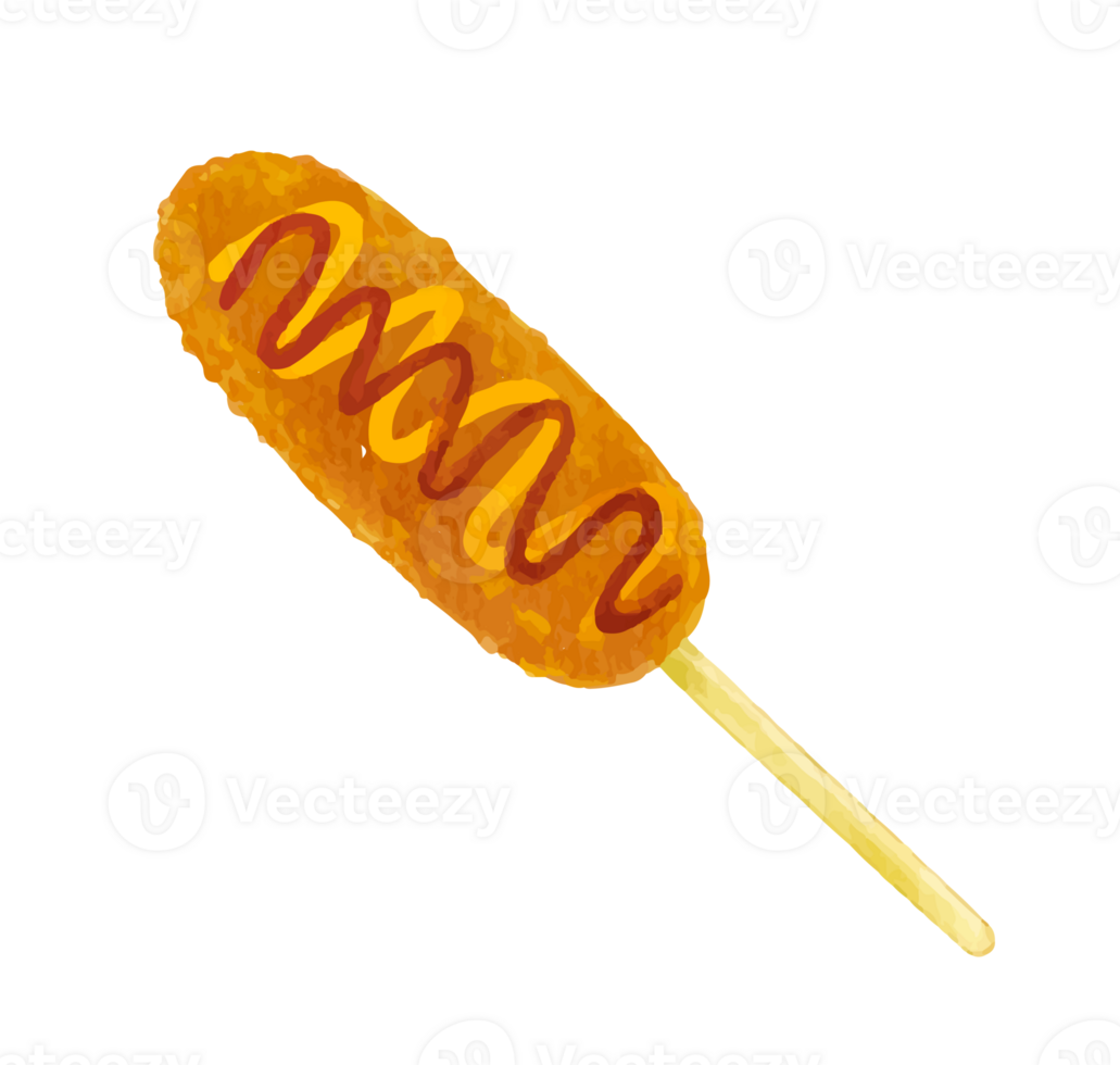 hot dog watercolor png
