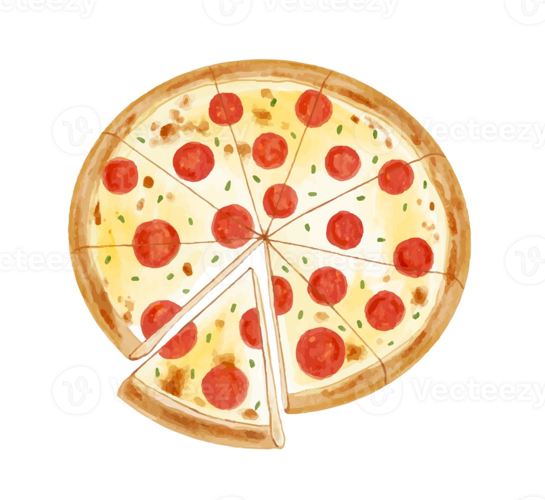 pizza drawing watercolor png