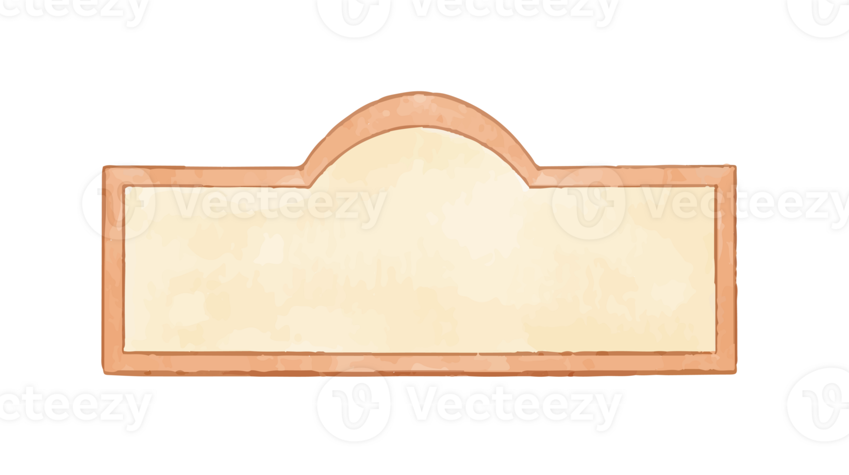 Watercolor label badge element png
