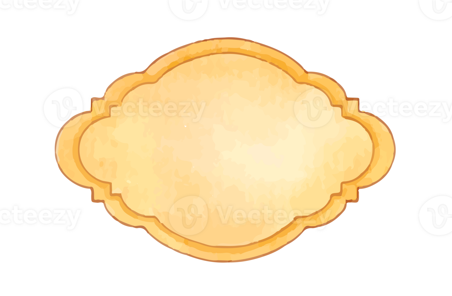 Watercolor label badge pastel element png