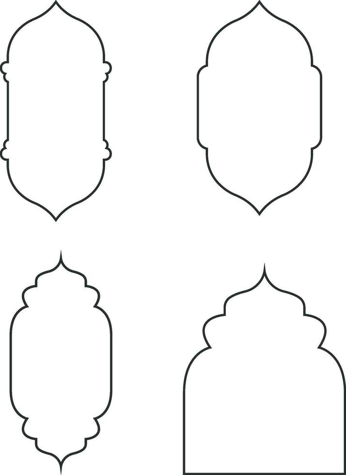 frontera Ramadán islámico. adecuado para diseño elementos de Ramadán carteles, eid Mubarak saludo tarjetas, para islámico citar texto. vector