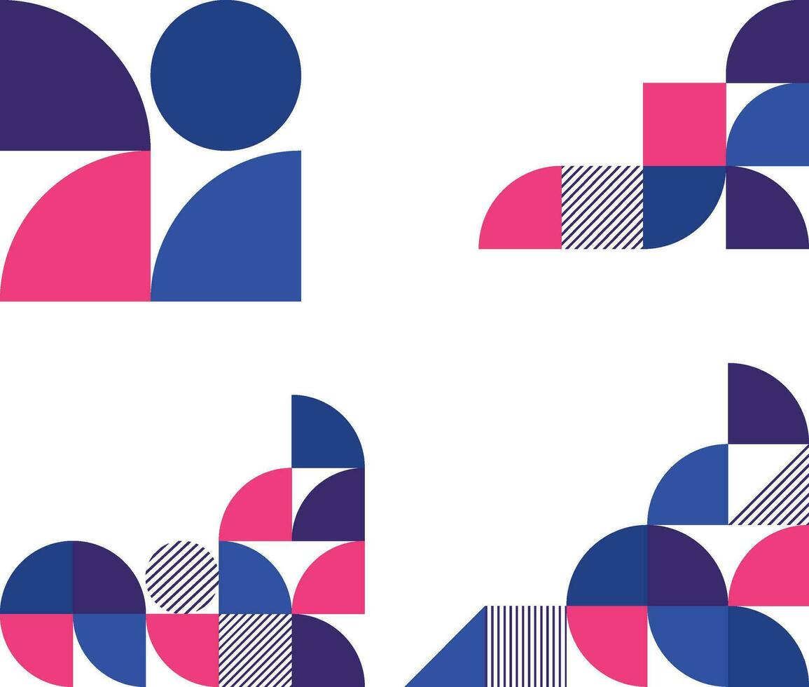 Geometric Bauhaus Shape. Brutal contemporary  star oval spiral flower and other primitive elements. Element design aesthetic. Bauhaus memphis design. vector