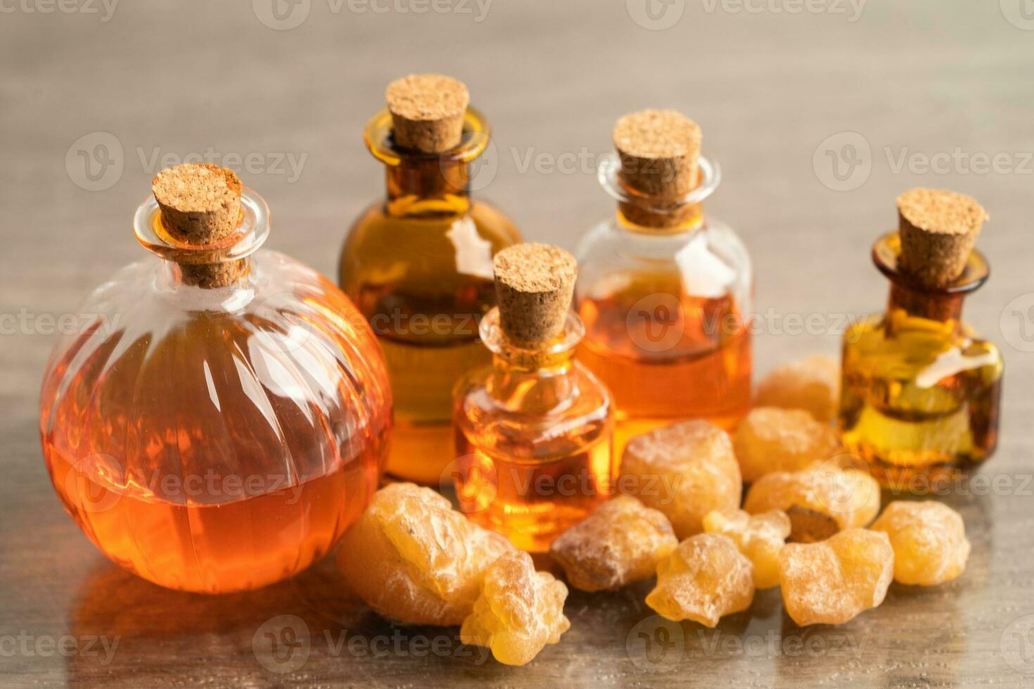 Frankincense or olibanum aromatic resin isolated on white background used in incense and perfumes. photo