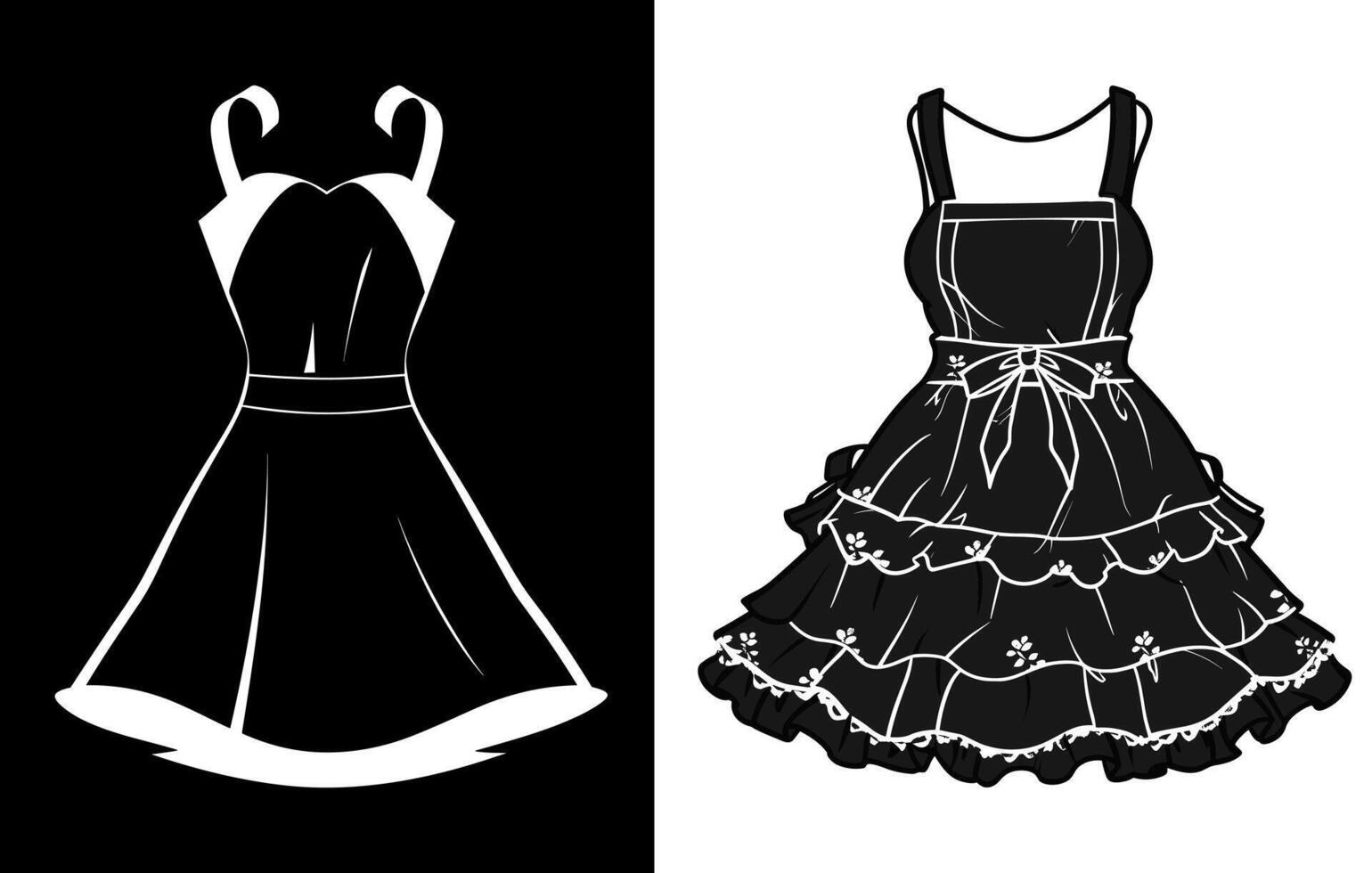 Barbecue Apron Vector illustration, Barbecue Apron silhouette