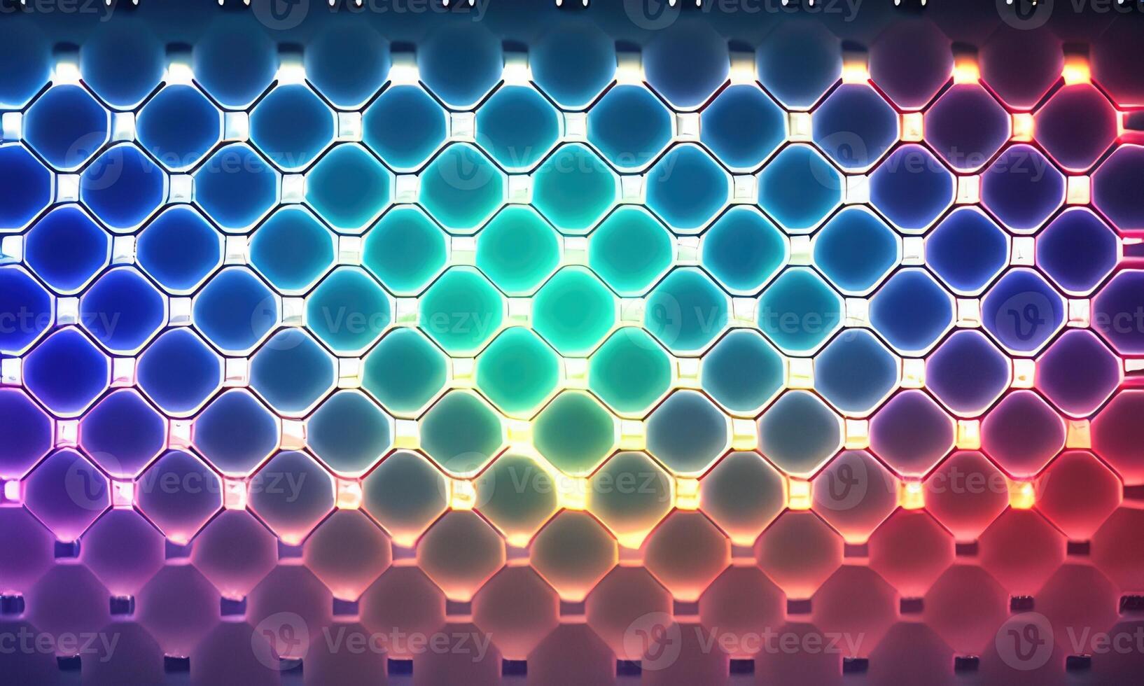 Abstract futuristic digital geometric technology hexagon background,. photo