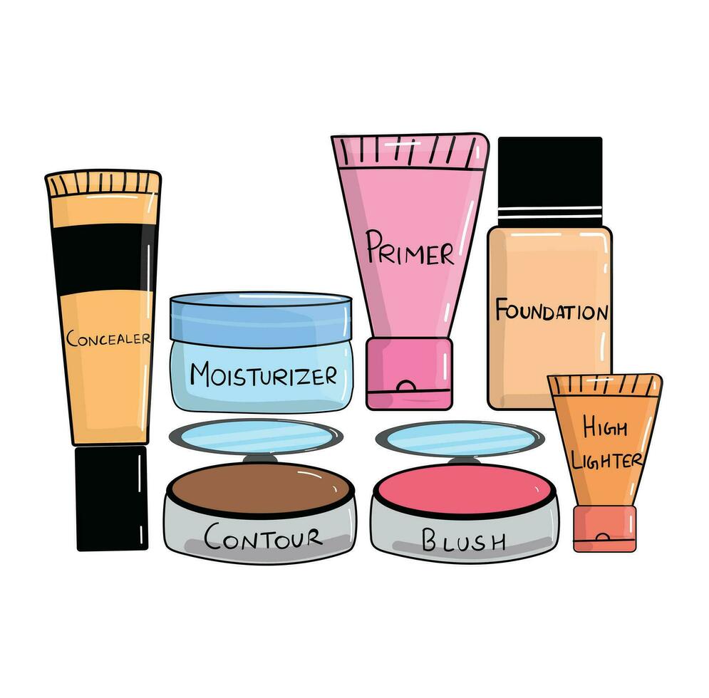 Make Up Products Free Vector