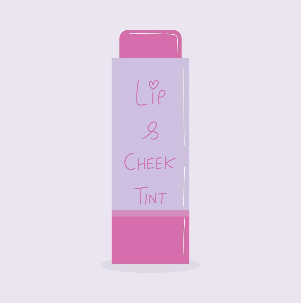 Lip And Cheek Tint Stick Free Vector